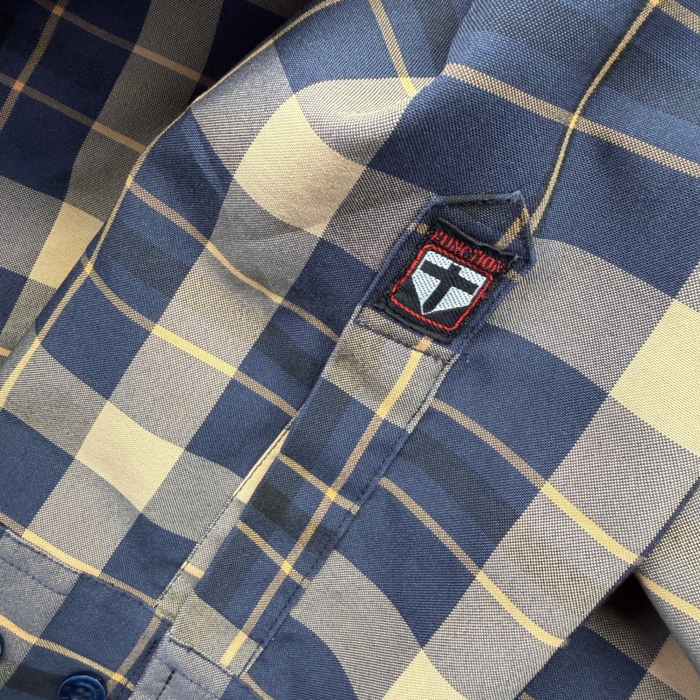 Southpole Shirt Mens 5XL Blue Plaid Function Button Down Long Sleeve Utility - Picture 10 of 12